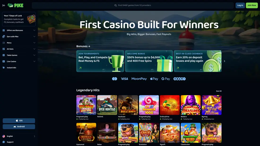 PikeCasino: vieša žaidimų svetainė