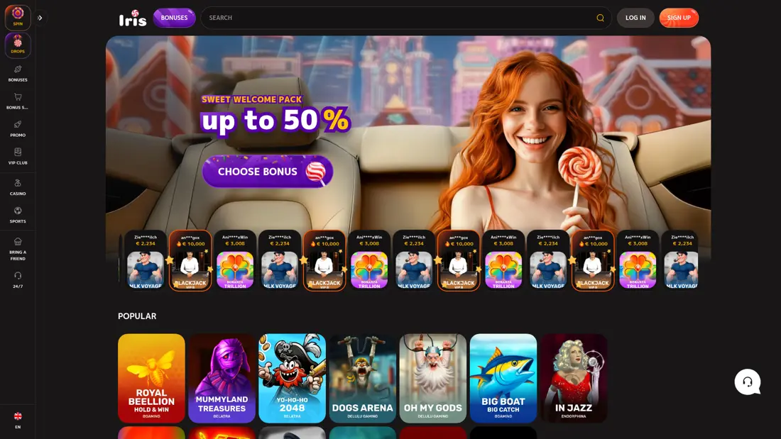 Iris Casino: vieša žaidimų svetainė